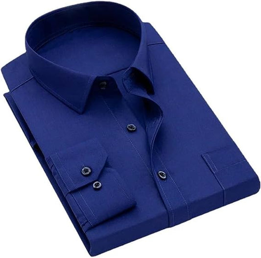 Navy blue Plain Classic Fit Shirt